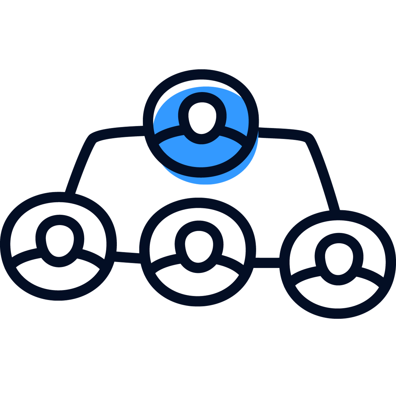 Diagram of icons linked together